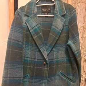 Rachel Zoe Plaid Blazer Overcoat